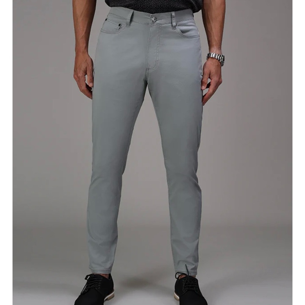 NEW Collars and Co Gray CEO Chino Five Pocket Cotton Stretch Pants 40 x‎ 30